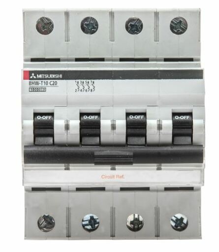 Bhw T10 4p Type B 16a Miniature Circuit Breaker Mcb Lvs Catalogue Mitsubishi Electric Europe E Shop